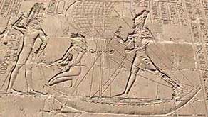 Horus astride the sacred barque, Edfu, Egypt, Gurdjieff