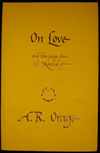 On Love: With Some Aphorisms and Other Essays